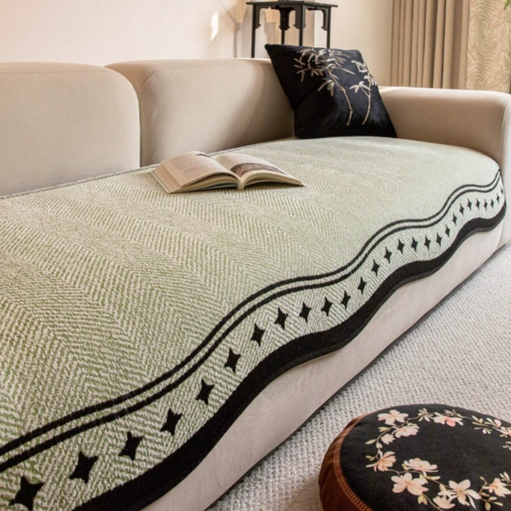 Maliben | Modern Wave Anti-Slip Sofa Cover