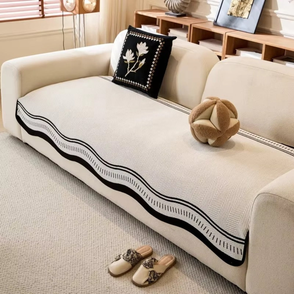 Maliben | Modern Wave Anti-Slip Sofa Cover