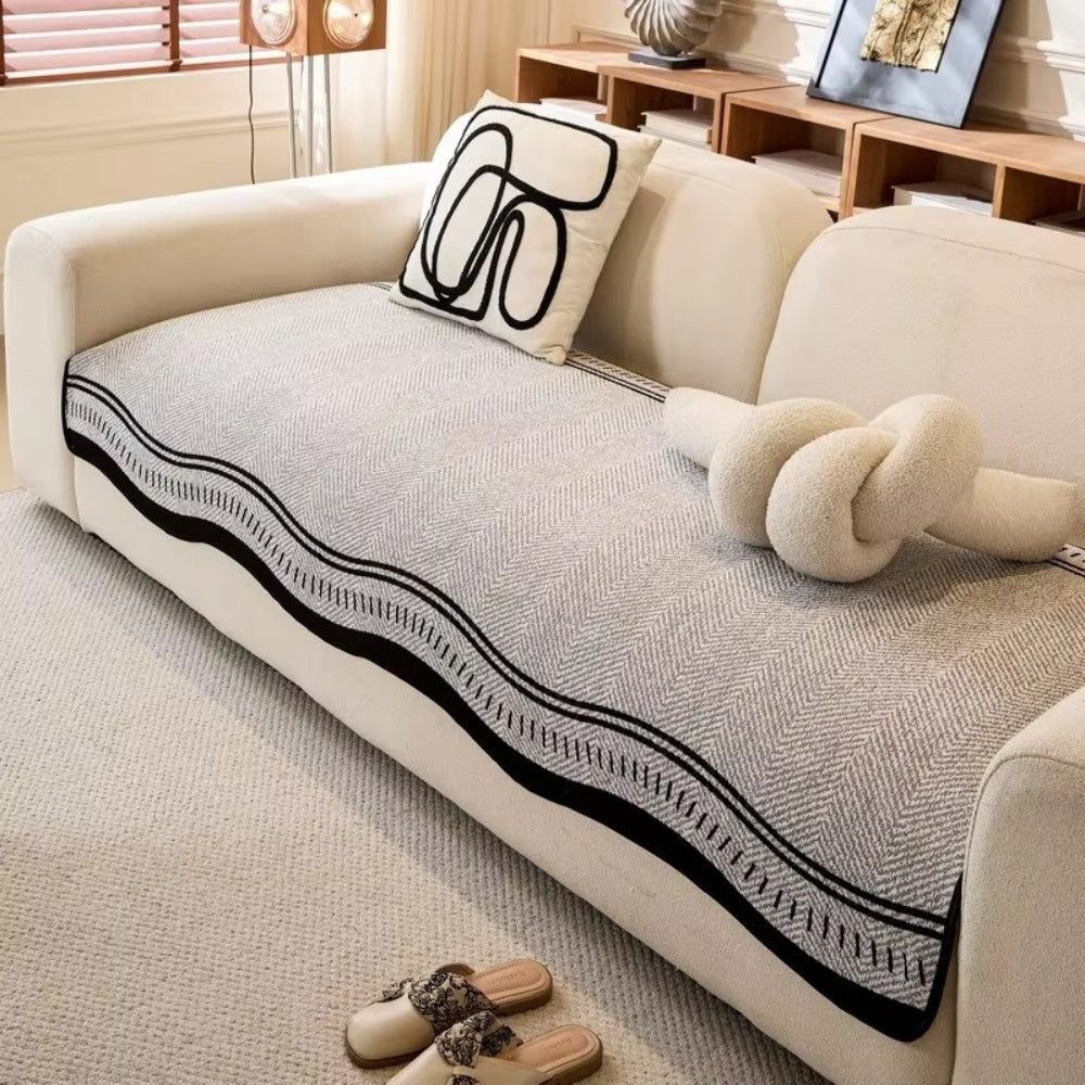 Maliben | Modern Wave Anti-Slip Sofa Cover