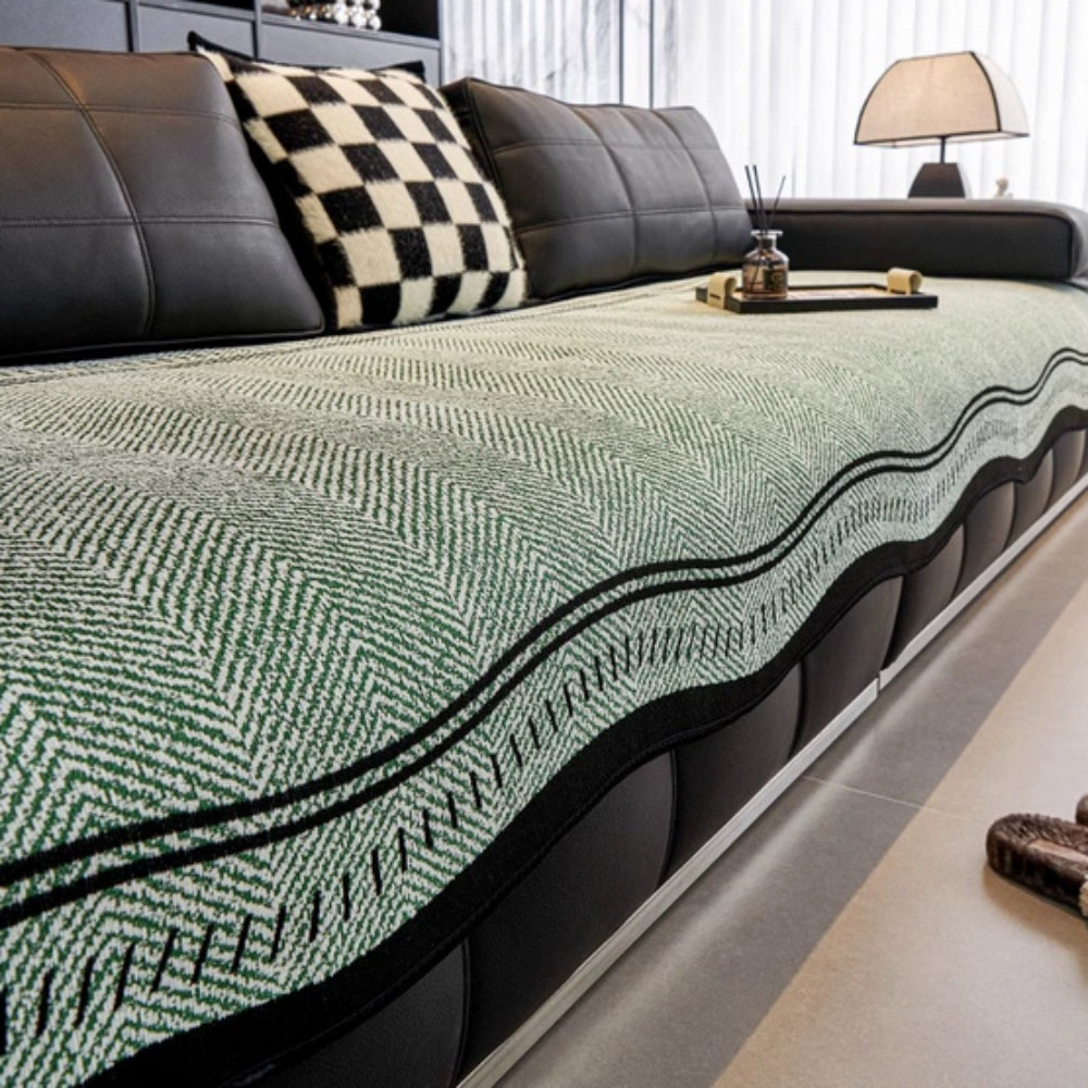 Maliben | Modern Wave Anti-Slip Sofa Cover