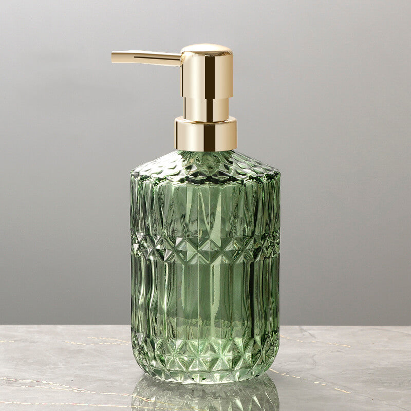 Maliben | Diamond Pattern Glass Soap Dispenser