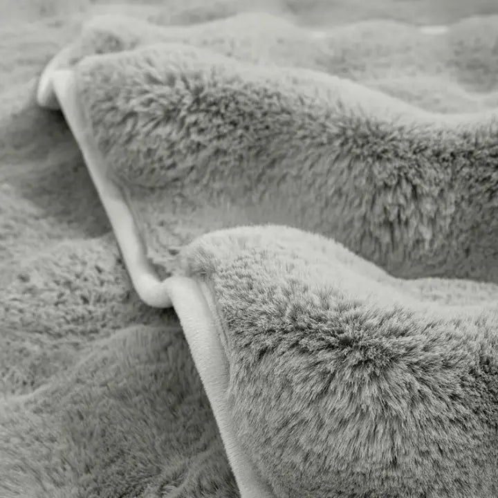 Maliben | Thick Rabbit Plush Sofa Cover