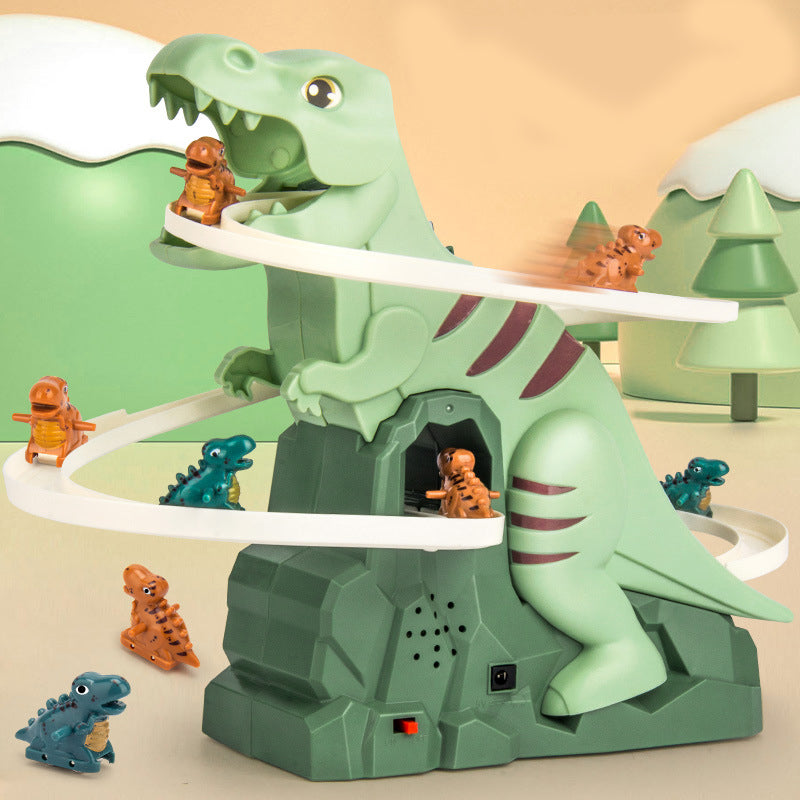 Maliben | Dinorace Interactive Racetrack | Cars With Automatic Climbing Function & Led, 3+ – Exciting Adventure With Dinosaurs