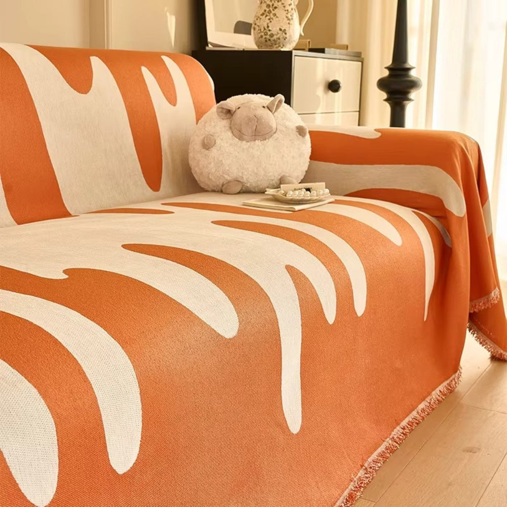 Maliben | Dripping Color Chenille Sofa Cover