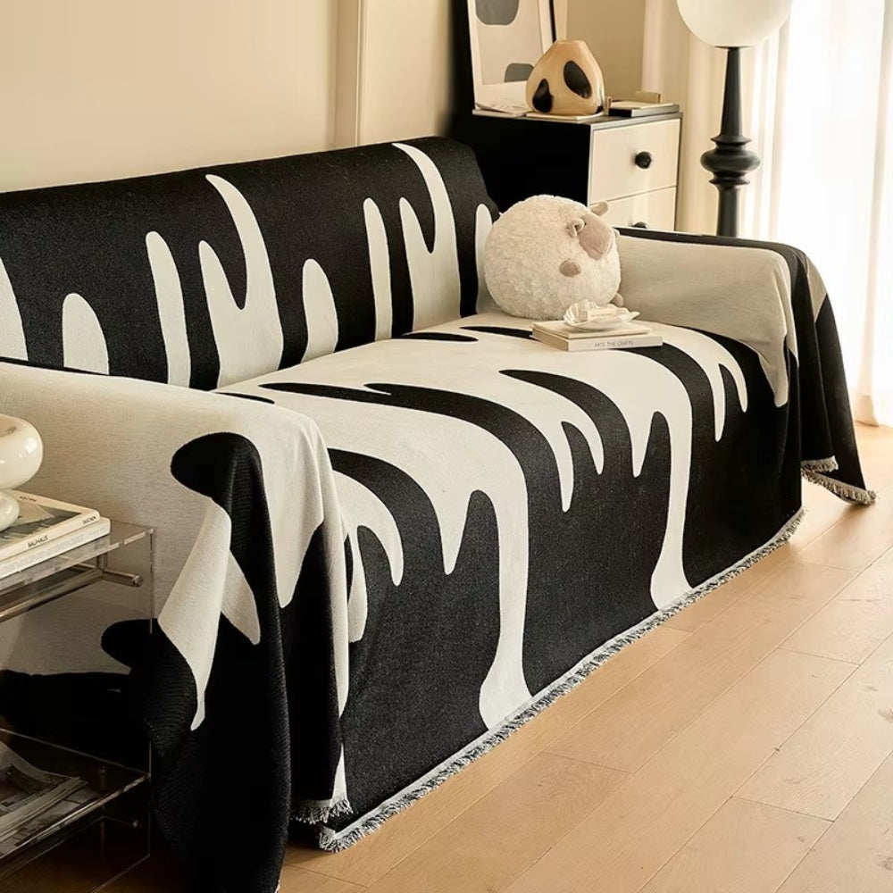 Maliben | Dripping Color Chenille Sofa Cover