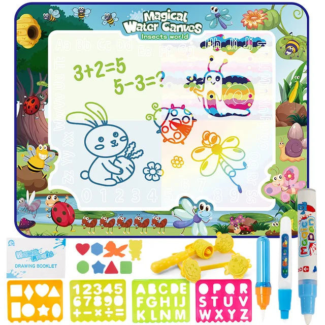 Maliben | Aquafun Mat | Creative Without Mess - Magical Water Drawing Mat For Kids