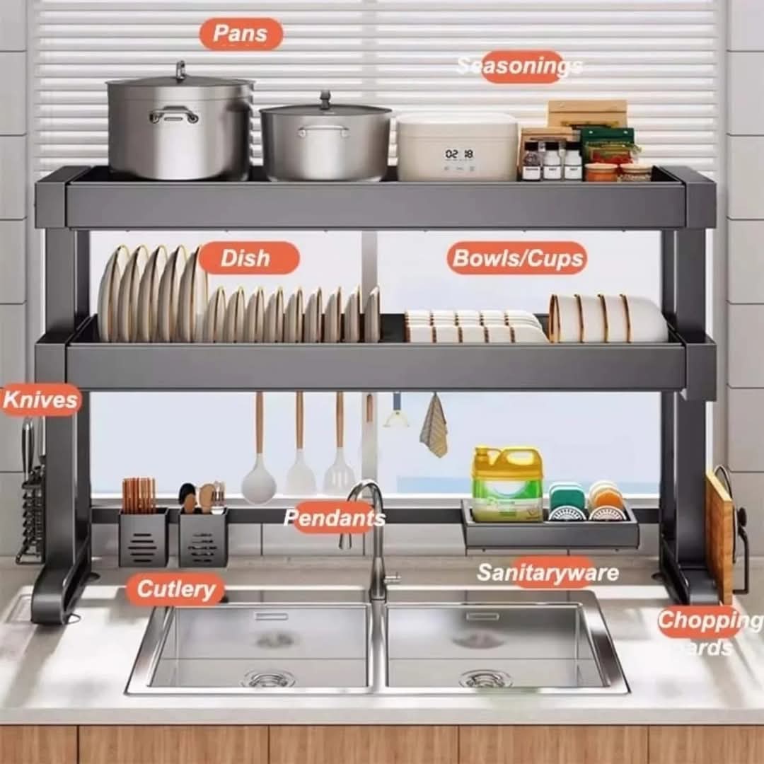 Maliben | 2-tier dish rack over the sink