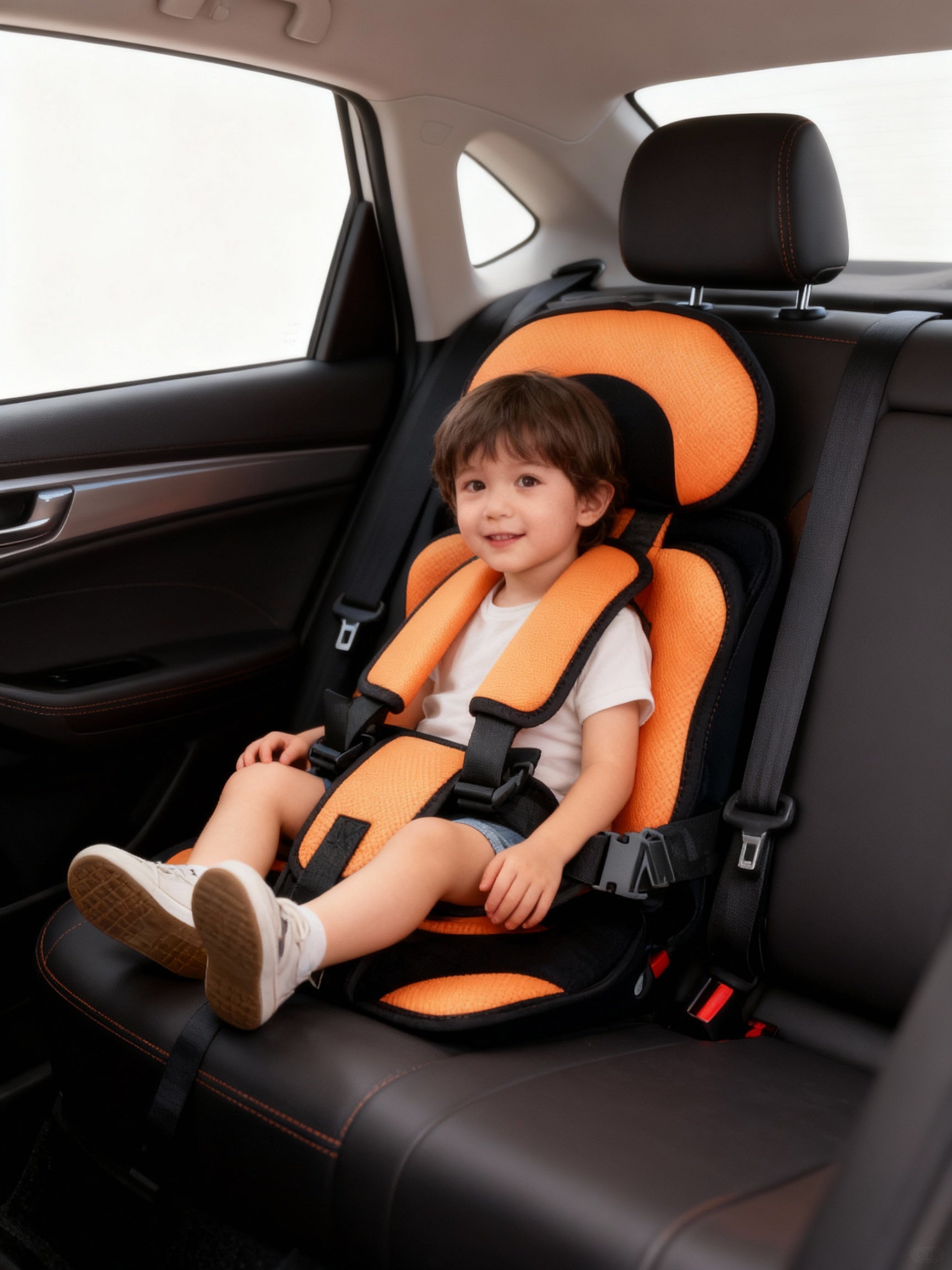 Maliben Travel Car Seat Portable Toddler Booster Safety Compact Harness Foldable