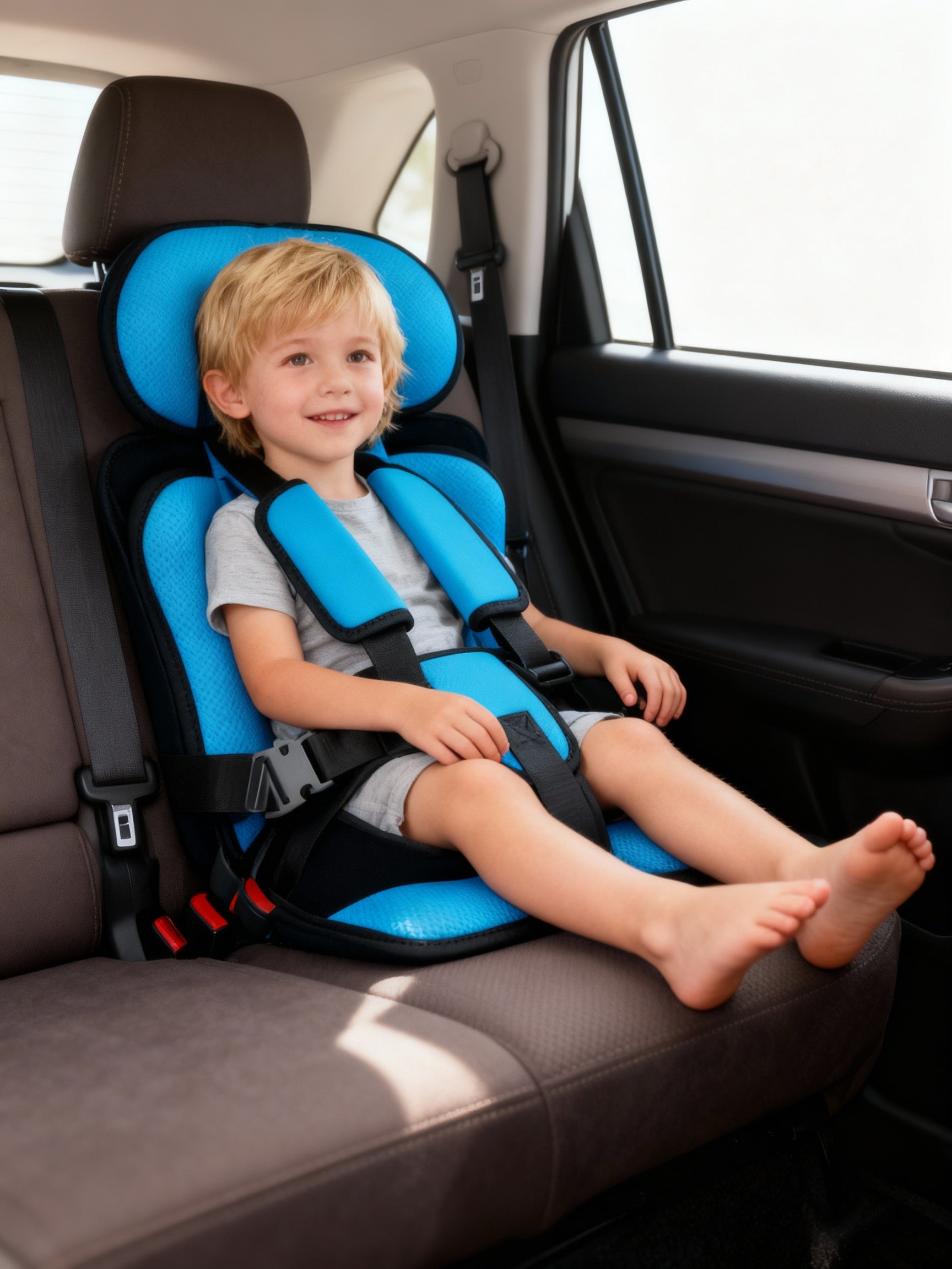 Maliben Travel Car Seat Portable Toddler Booster Safety Compact Harness Foldable