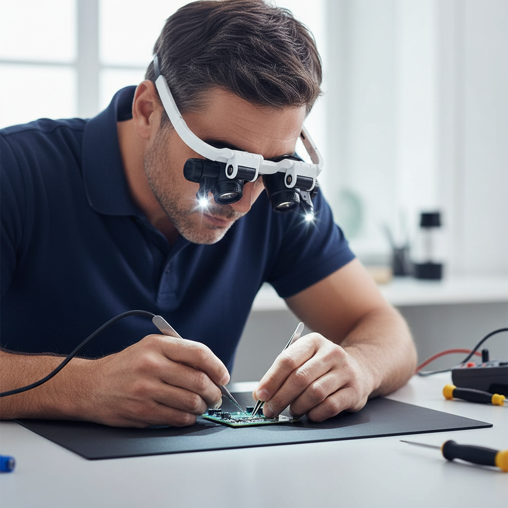 Maliben | Magnifying glasses with LED lamps for double eyes