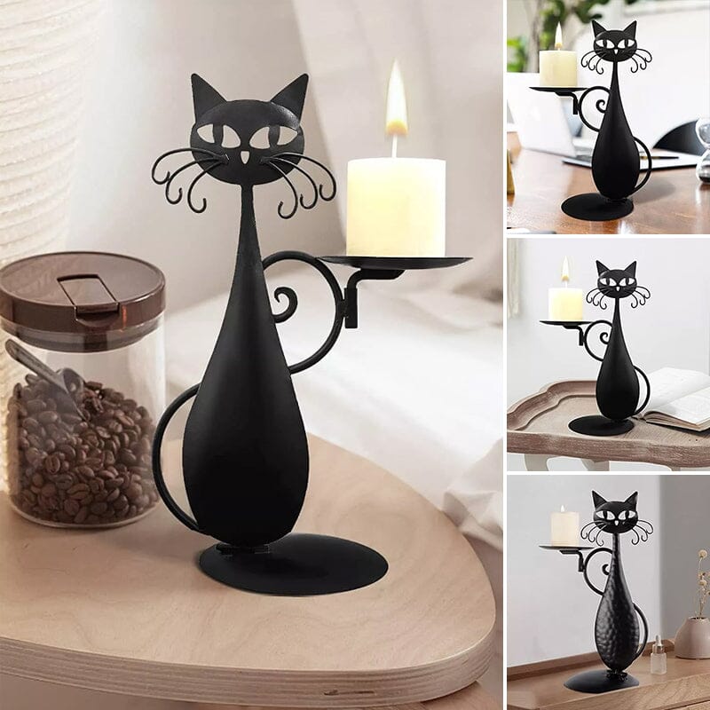 Maliben | Black Cat Candle Holder