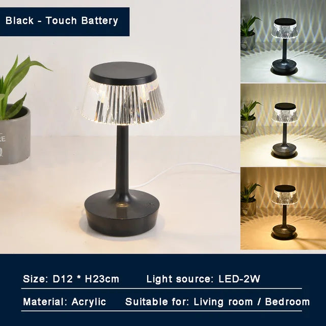 Maliben | Crystal Pendant - Rechargeable Wireless Table Lamp