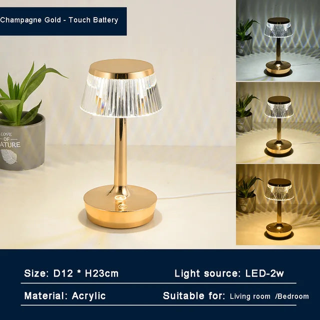Maliben | Crystal Pendant - Rechargeable Wireless Table Lamp