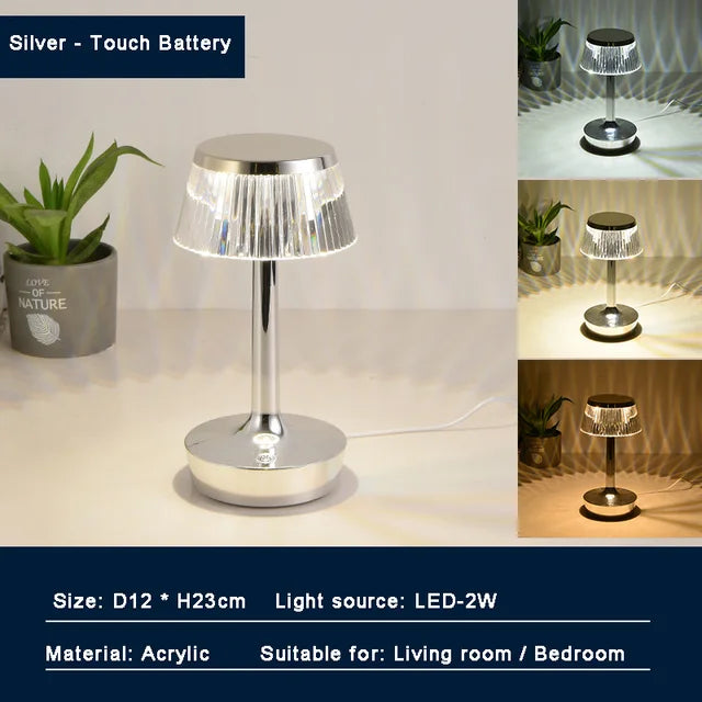 Maliben | Crystal Pendant - Rechargeable Wireless Table Lamp