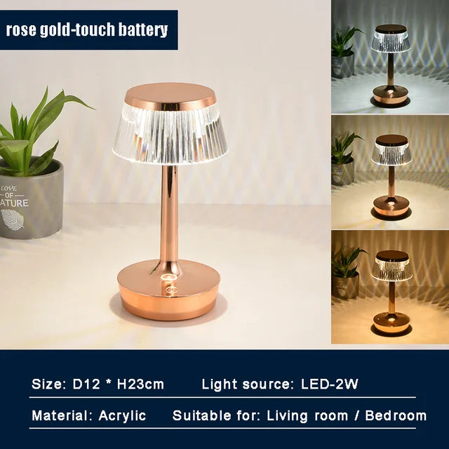 Maliben | Crystal Pendant - Rechargeable Wireless Table Lamp