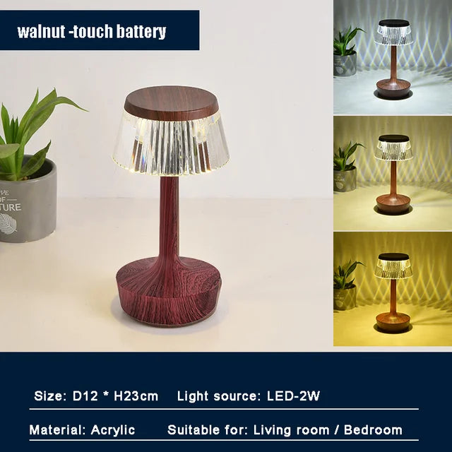 Maliben | Crystal Pendant - Rechargeable Wireless Table Lamp