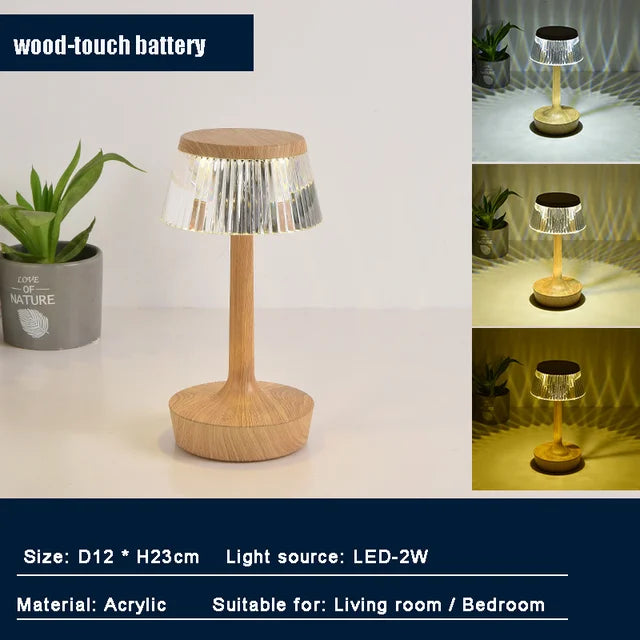Maliben | Crystal Pendant - Rechargeable Wireless Table Lamp