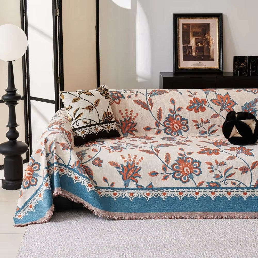 Maliben | Floravell Vintage Chenille Sofa Cover