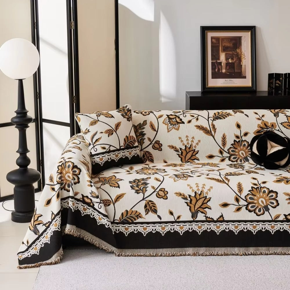 Maliben | Floravell Vintage Chenille Sofa Cover