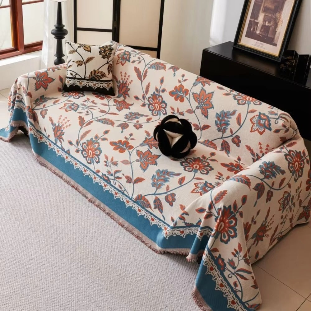 Maliben | Floravell Vintage Chenille Sofa Cover