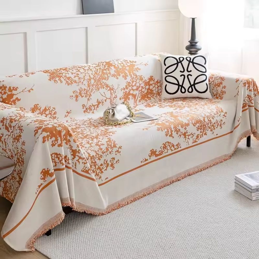 Maliben | Chenille Flowerfield Sofa Cover