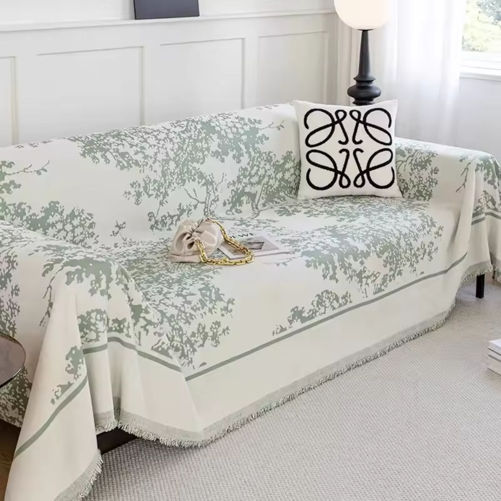 Maliben | Chenille Flowerfield Sofa Cover