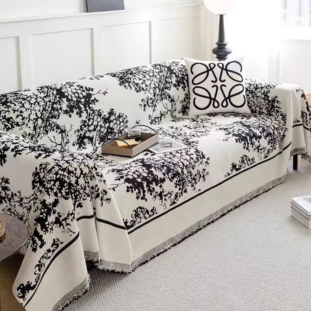 Maliben | Chenille Flowerfield Sofa Cover