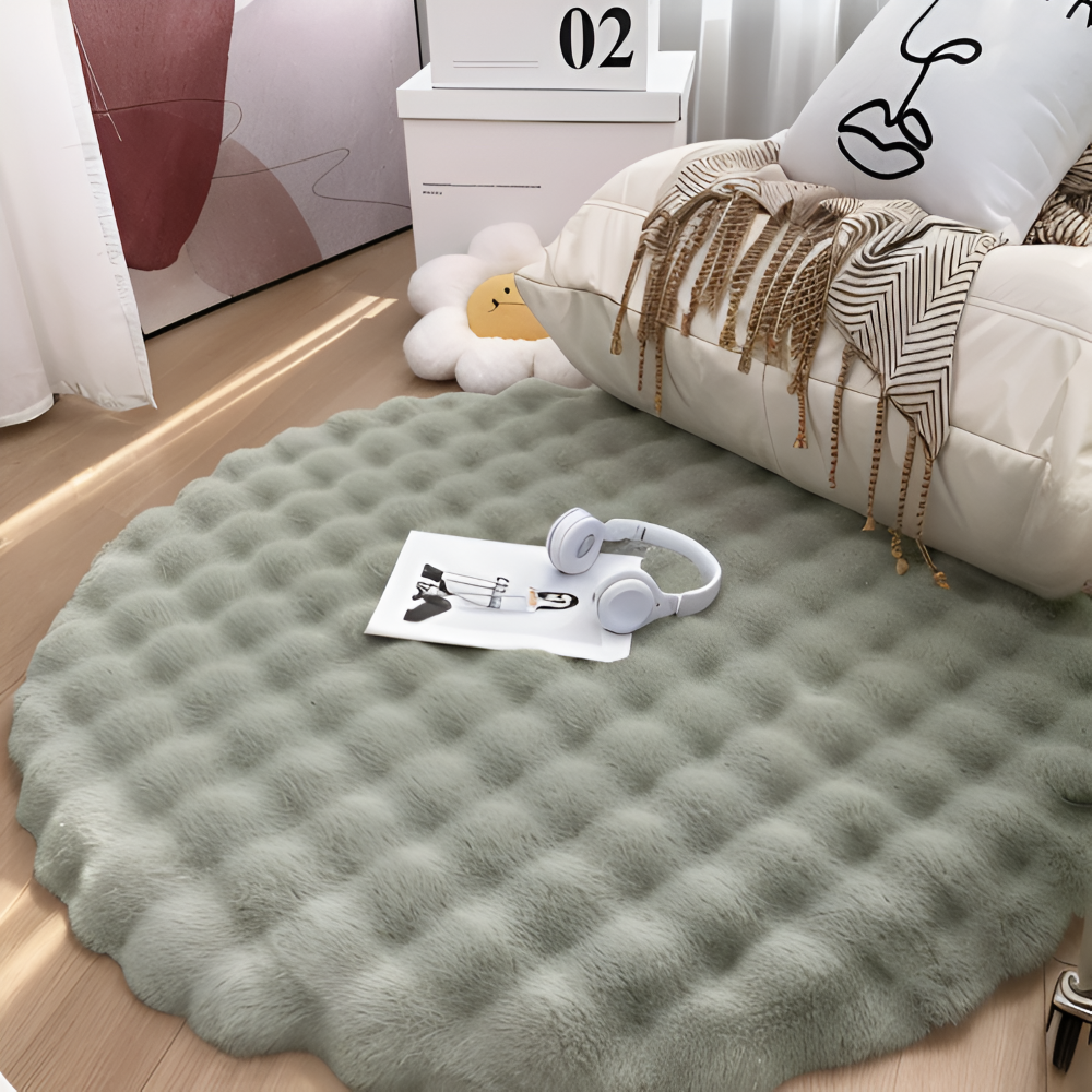 Maliben | Round Soft Non-Slip Doormat – Cozy Fleece Home Decoration