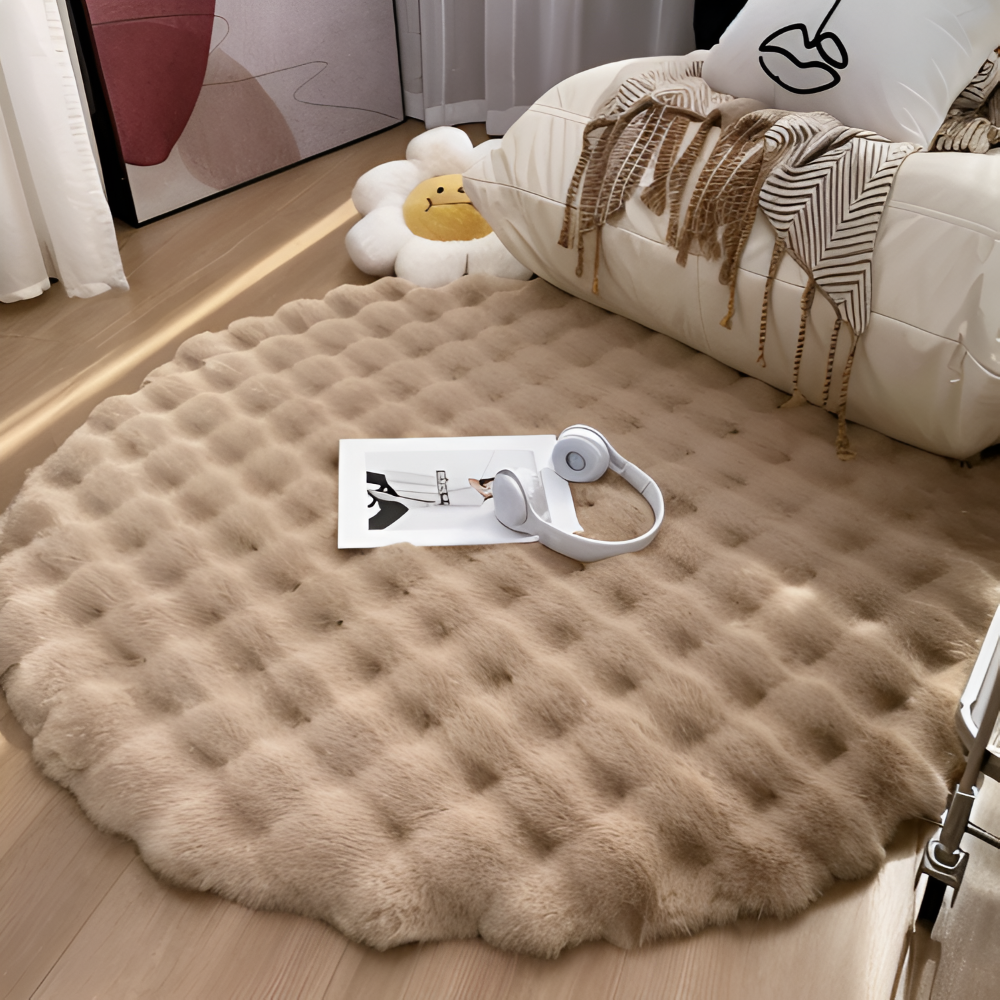 Maliben | Round Soft Non-Slip Doormat – Cozy Fleece Home Decoration