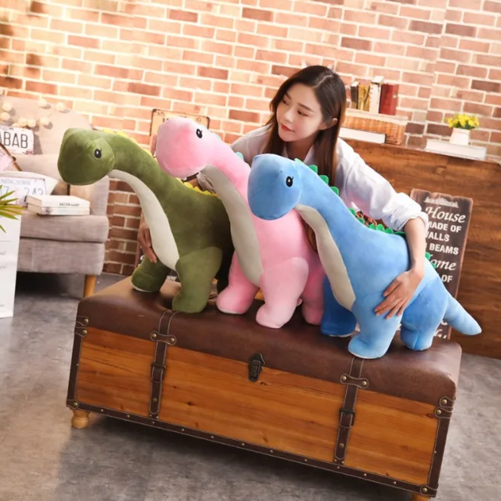 Maliben | Giant Dinosaur Plush Pillow | Stress Relief & ComFort - Cute Tanistropheus Toy for Kids & Adults