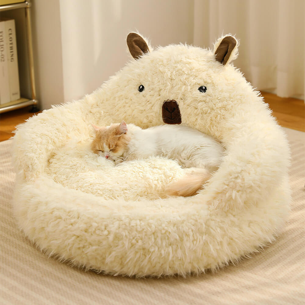 Maliben | Alpaca-shaped, fluffy, warm, detachable dog and cat bed