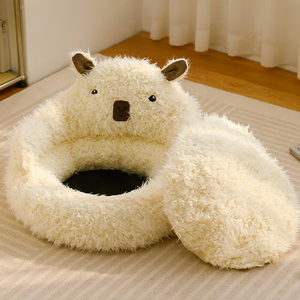 Maliben | Alpaca-shaped, fluffy, warm, detachable dog and cat bed