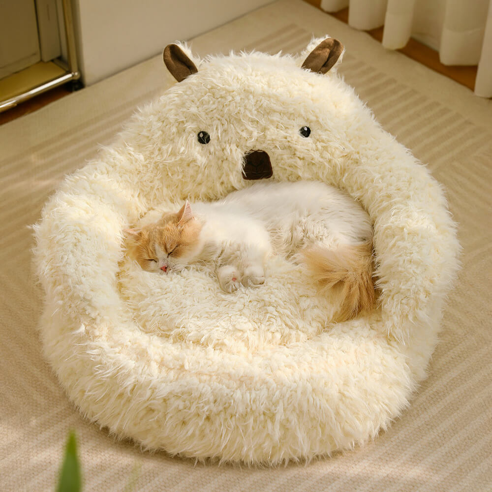 Maliben | Alpaca-shaped, fluffy, warm, detachable dog and cat bed