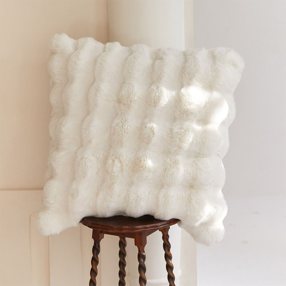 Maliben | Premium Bubble Double Layer Thick Faux Rabbit Fur Blanket