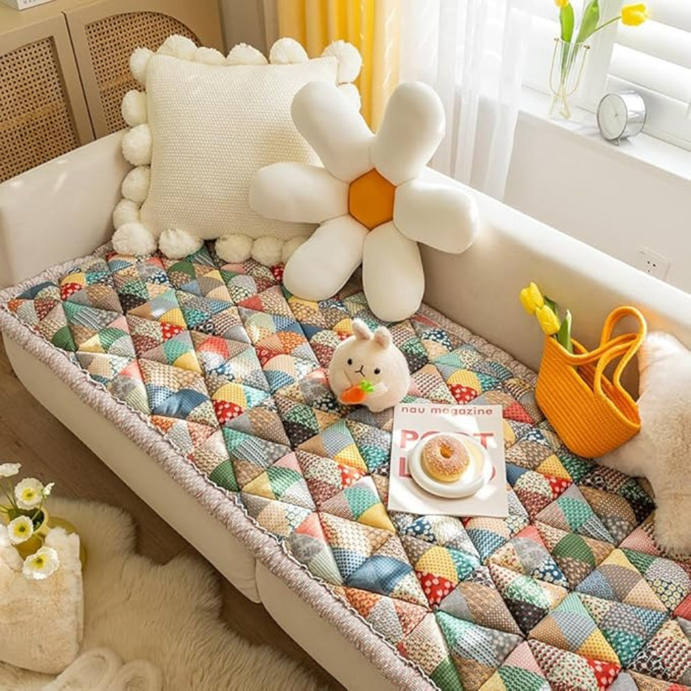 Maliben | Colorful Retro Pastoral Style Sofa Cover