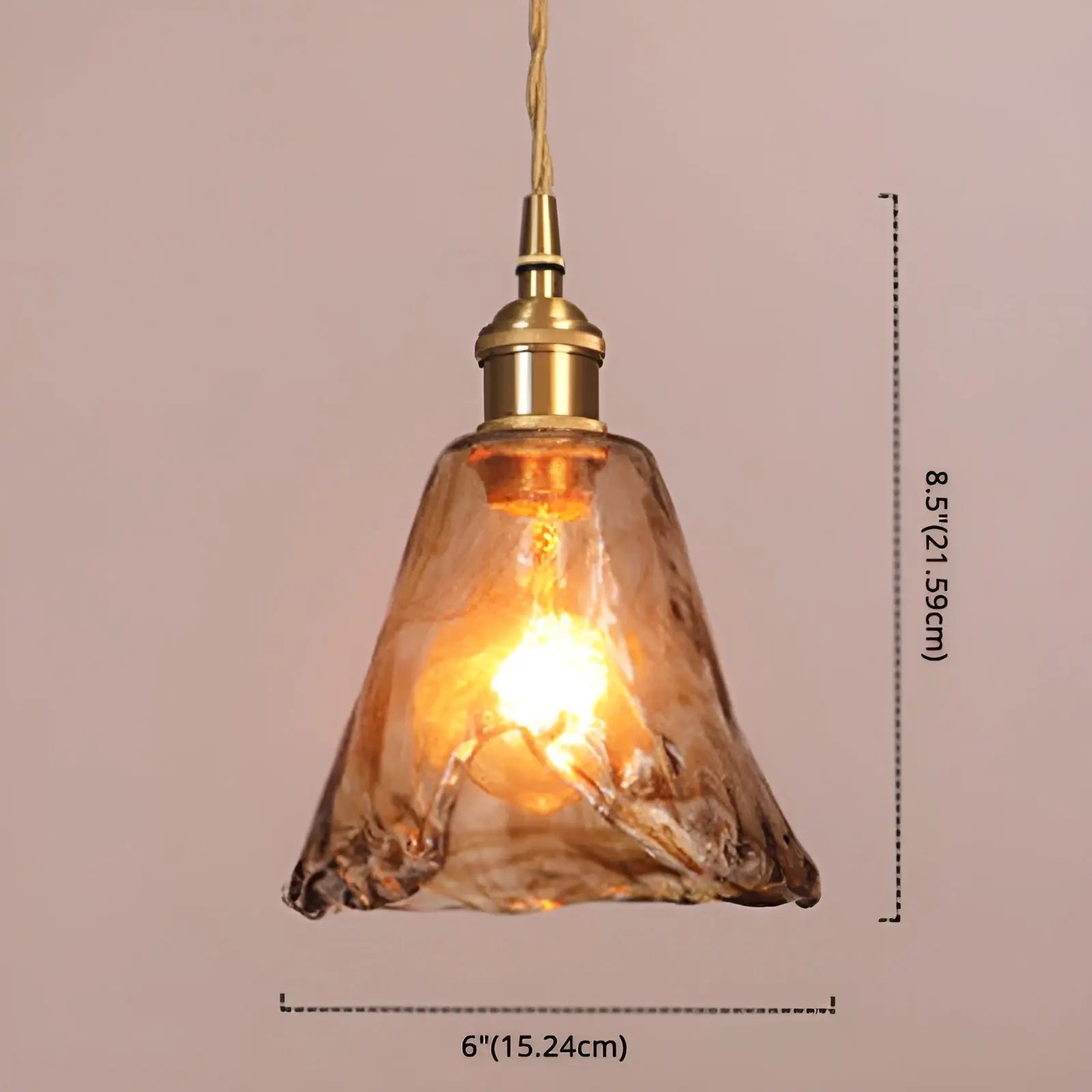Maliben | Luxurious Crystal Ceiling Lamp - Amber Glasselegance