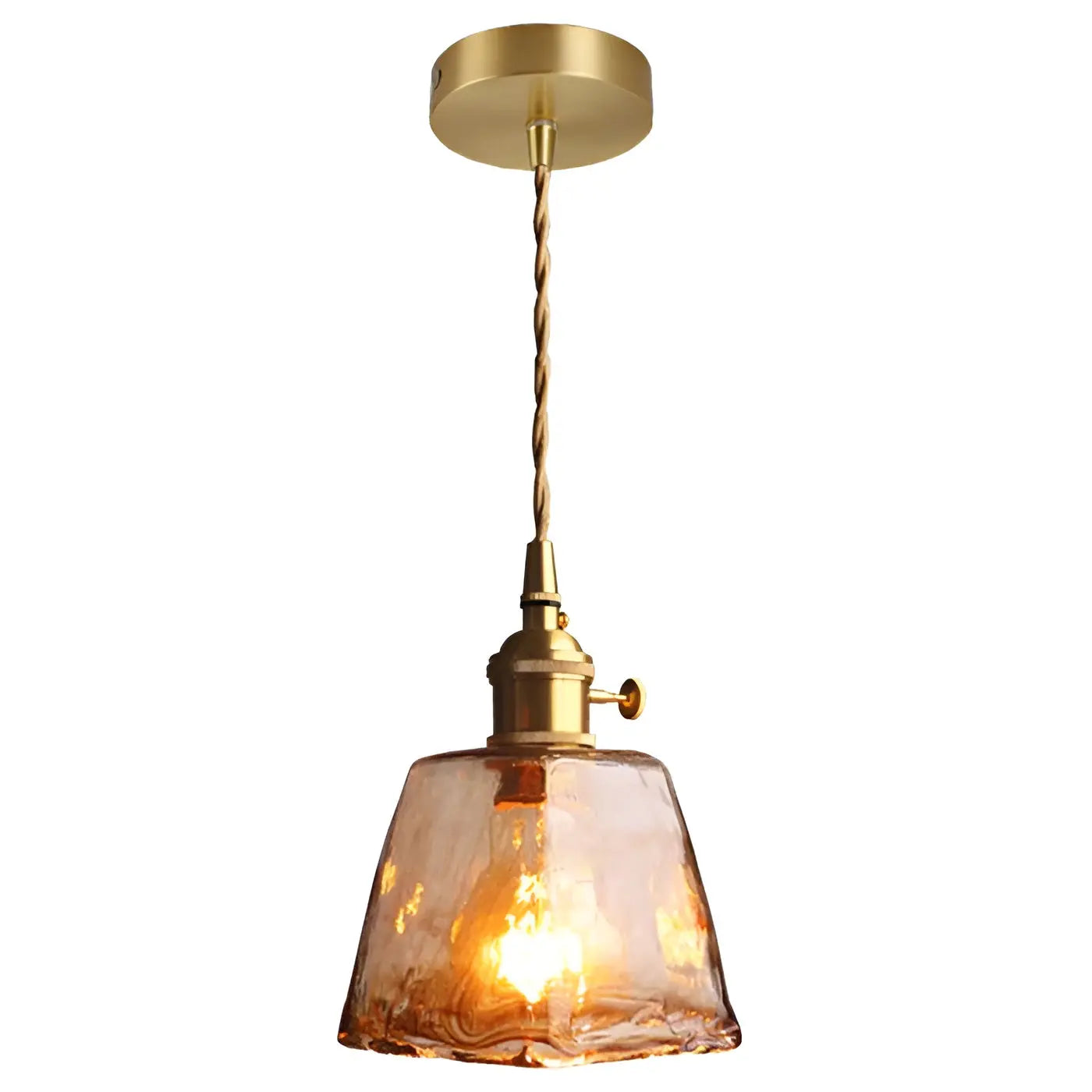 Maliben | Luxurious Crystal Ceiling Lamp - Amber Glasselegance