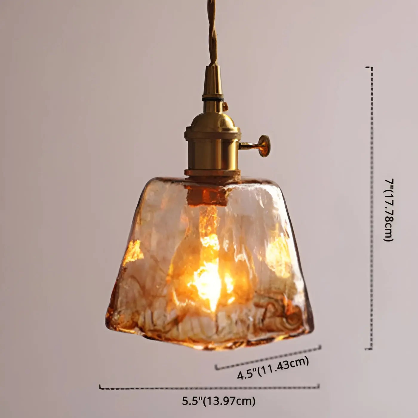 Maliben | Luxurious Crystal Ceiling Lamp - Amber Glasselegance