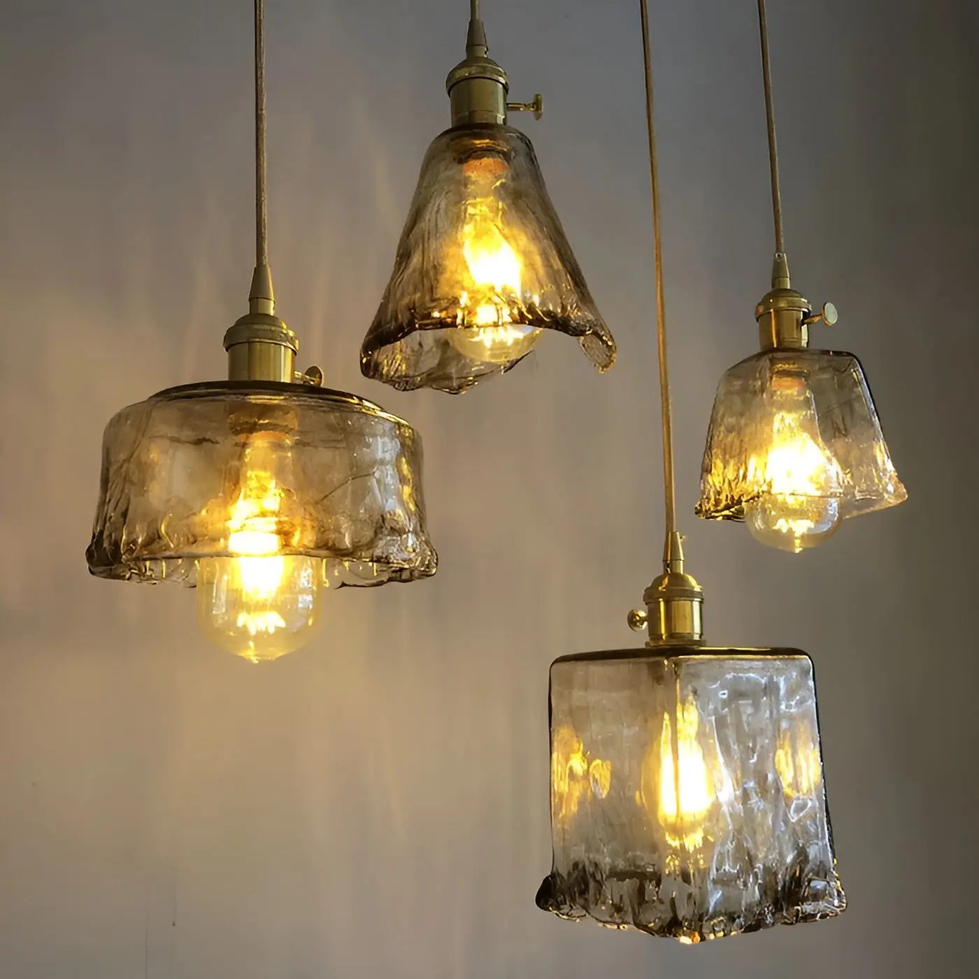 Maliben | Luxurious Crystal Ceiling Lamp - Amber Glasselegance