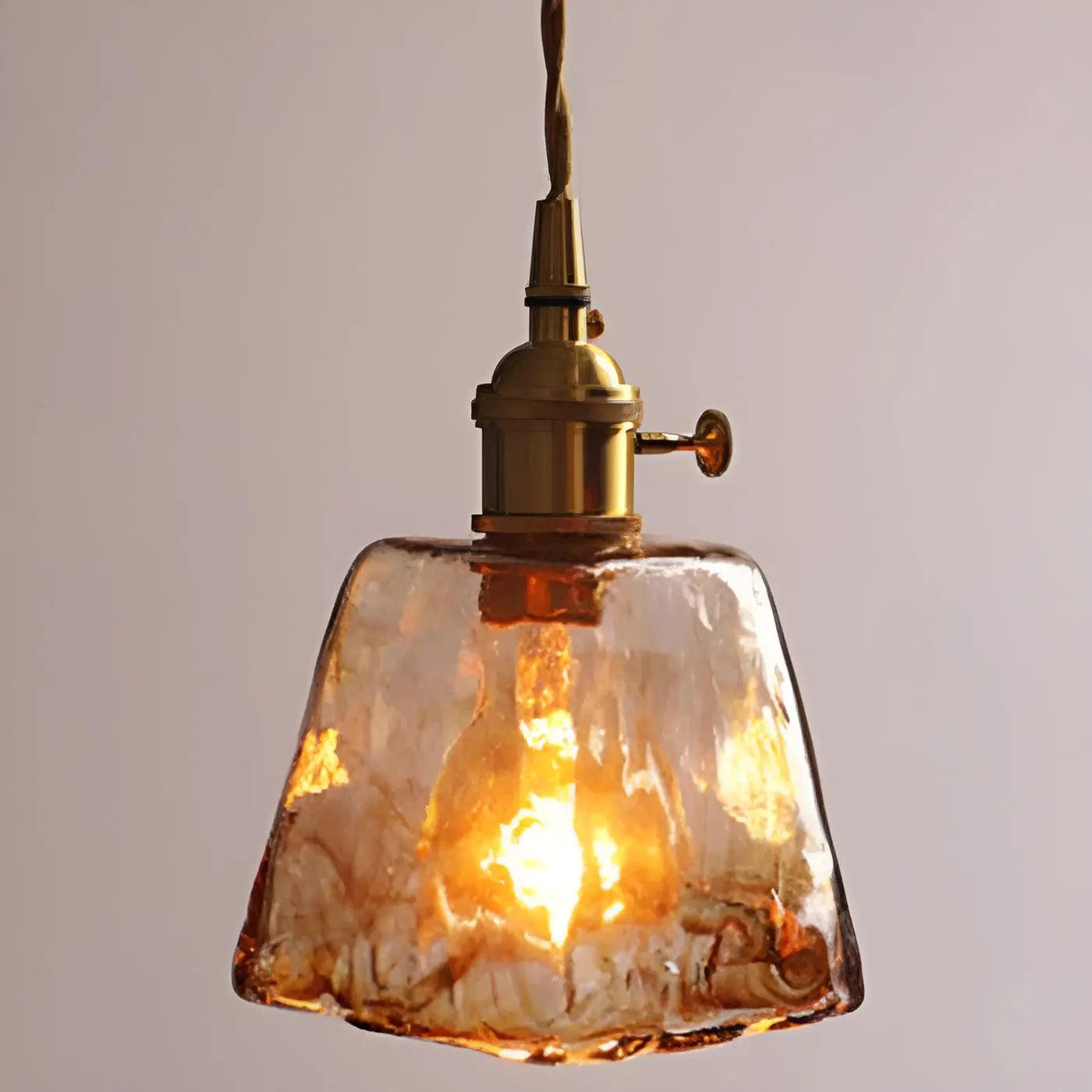 Maliben | Luxurious Crystal Ceiling Lamp - Amber Glasselegance