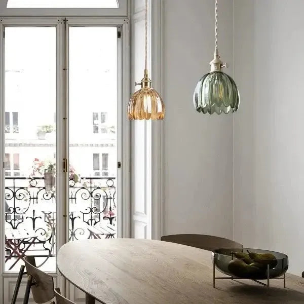 Maliben | Elegant Glass HangIng Lamp in Flower Shape