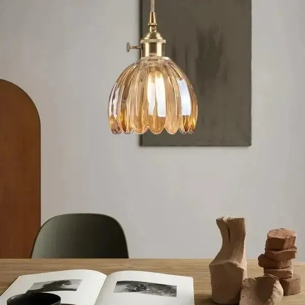 Maliben | Elegant Glass HangIng Lamp in Flower Shape