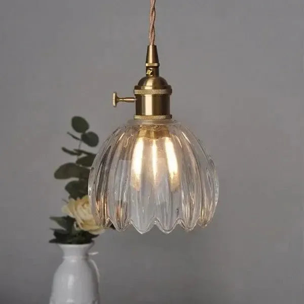 Maliben | Elegant Glass HangIng Lamp in Flower Shape