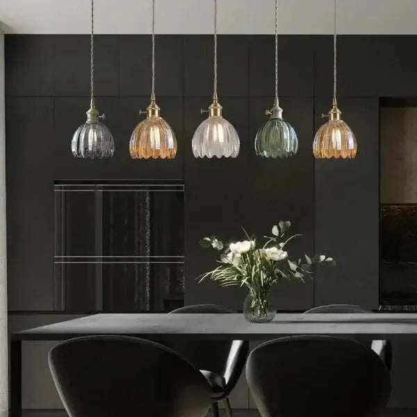 Maliben | Elegant Glass HangIng Lamp in Flower Shape