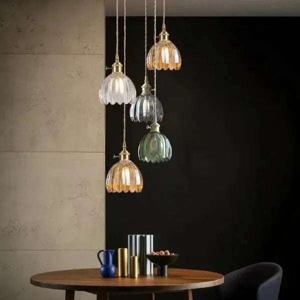 Maliben | Elegant Glass HangIng Lamp in Flower Shape