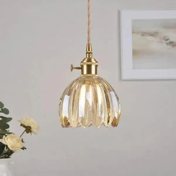 Maliben | Elegant Glass HangIng Lamp in Flower Shape