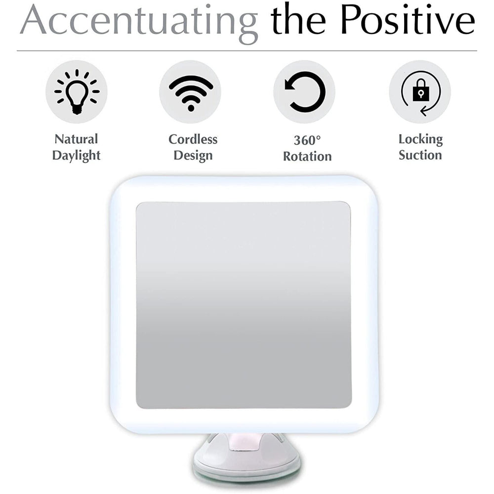Maliben | Glowview 10x Lighted Magnifying Mirror With Led & Suction Mount – Portable Makeup Mirror