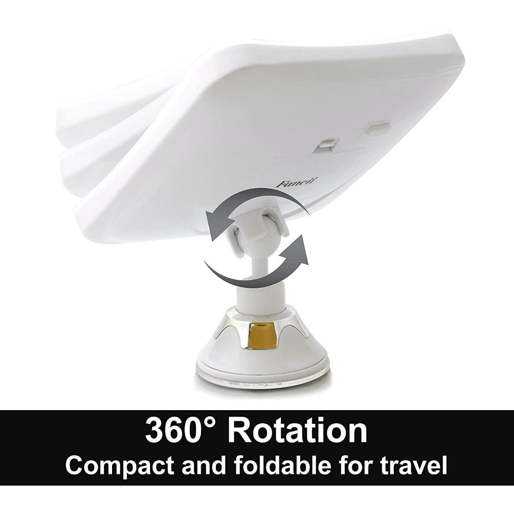 Maliben | Glowview 10x Lighted Magnifying Mirror With Led & Suction Mount – Portable Makeup Mirror