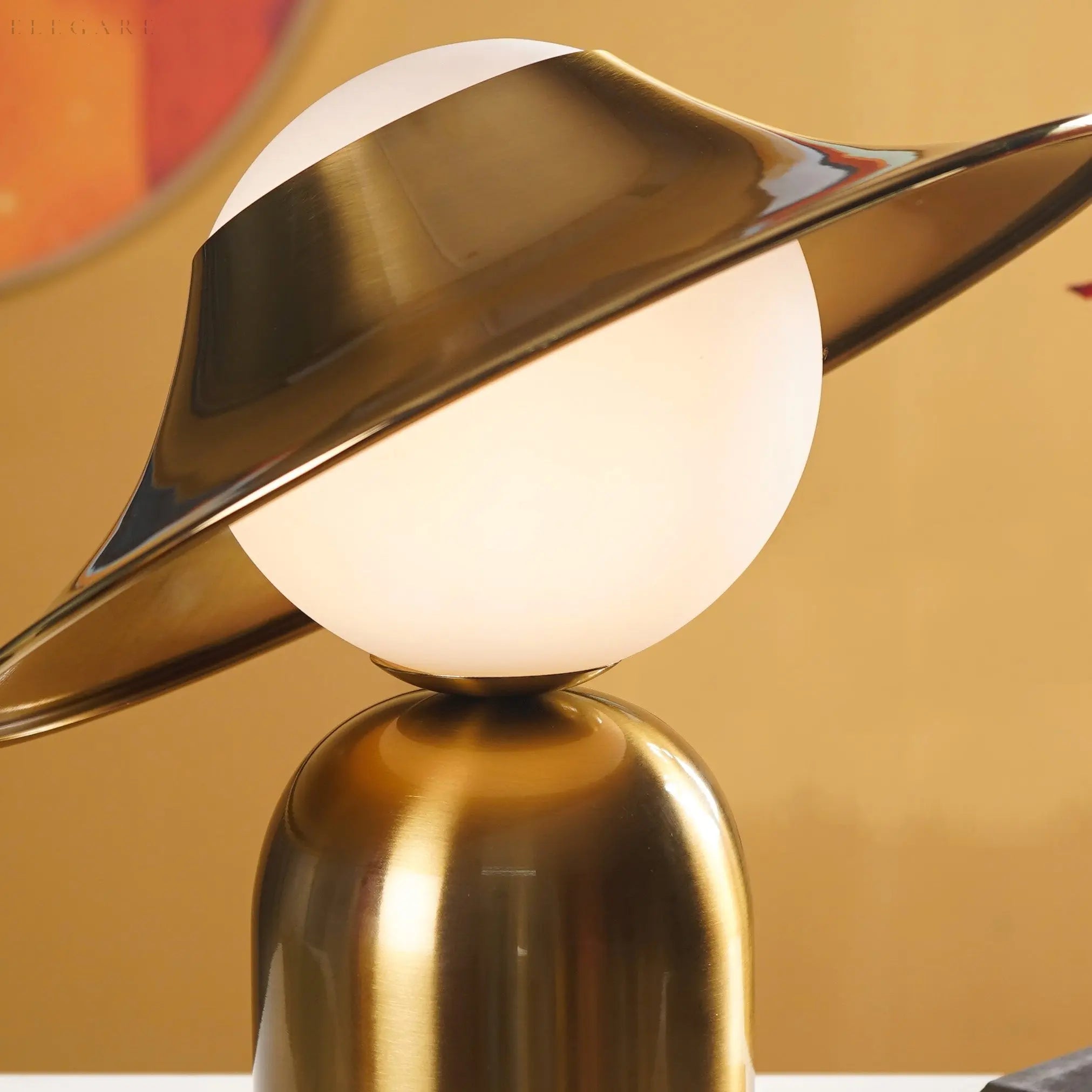 Maliben | Elegant Gold Table Lamp With Led, Scandinavian Design For Cozy Interior
