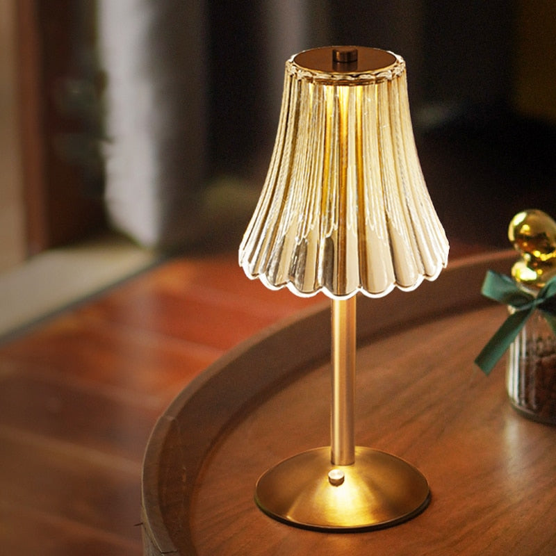 Maliben | Golden Crystal Table Lamp